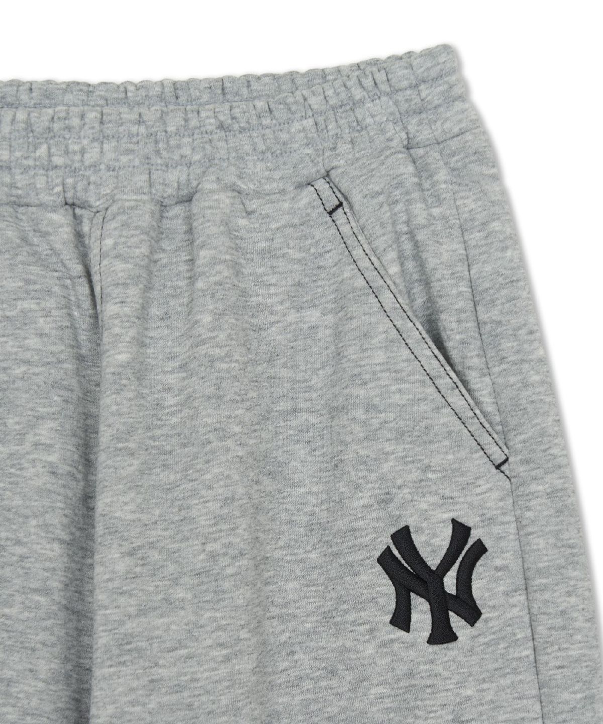 엠엘비 키즈(MLB KIDS) 스포티브 시그니처 팀로고 루즈 팬츠 NY (Melange Grey)