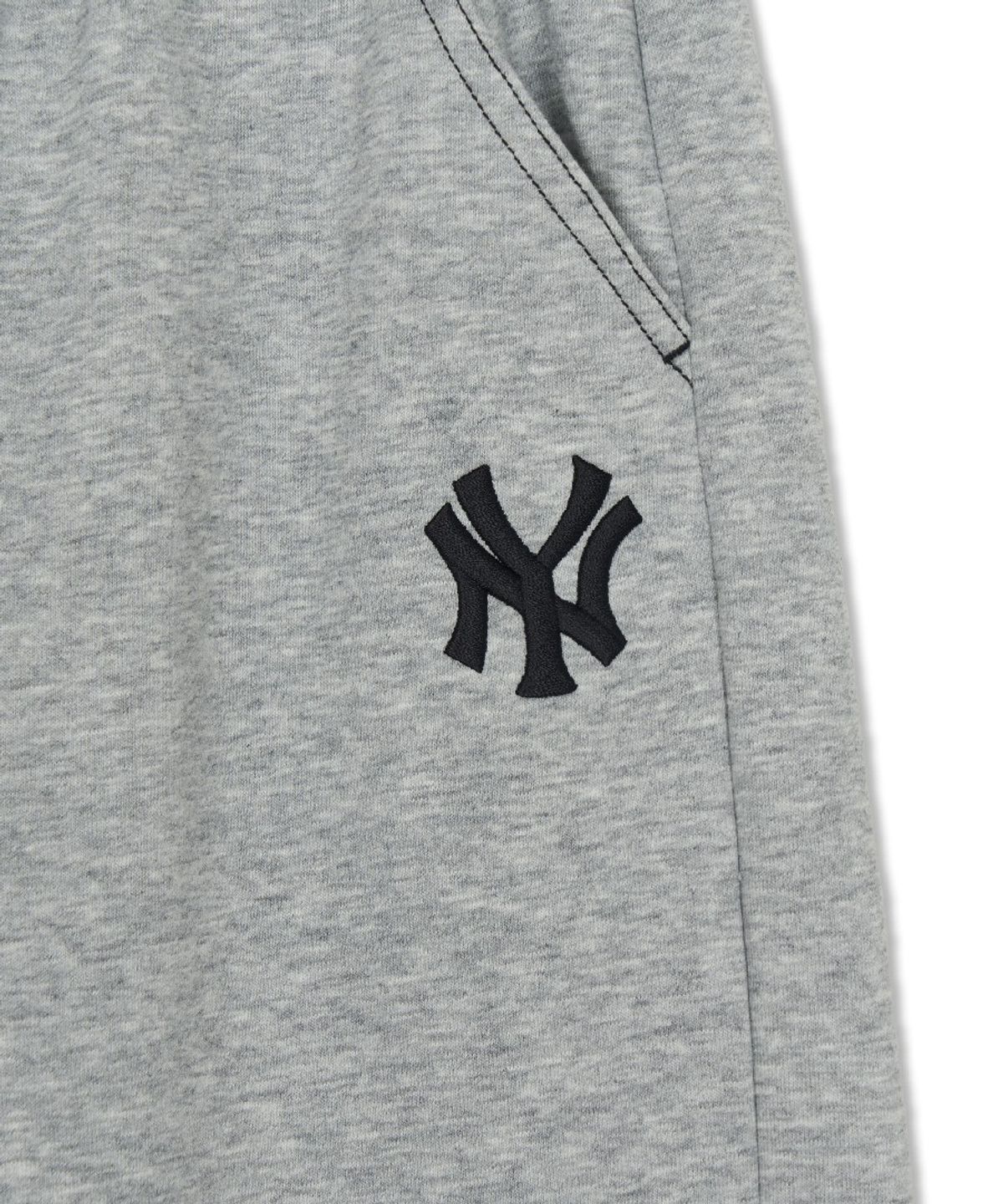 엠엘비 키즈(MLB KIDS) 스포티브 시그니처 팀로고 루즈 팬츠 NY (Melange Grey)
