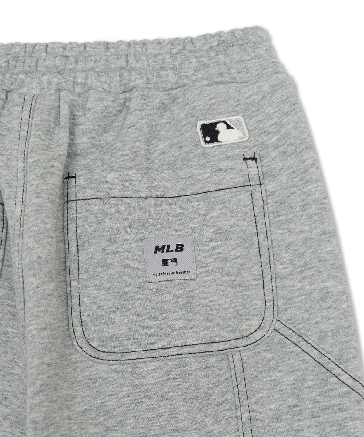 엠엘비 키즈(MLB KIDS) 스포티브 시그니처 팀로고 루즈 팬츠 NY (Melange Grey)