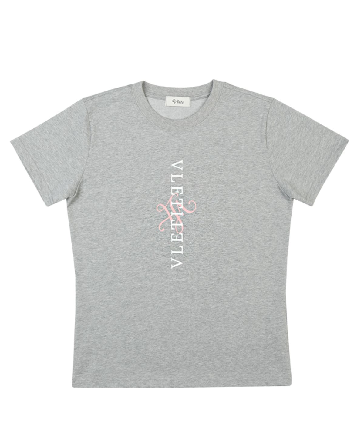 블레티(VLETI) Signature Logo Cotton T-shirt (gray)