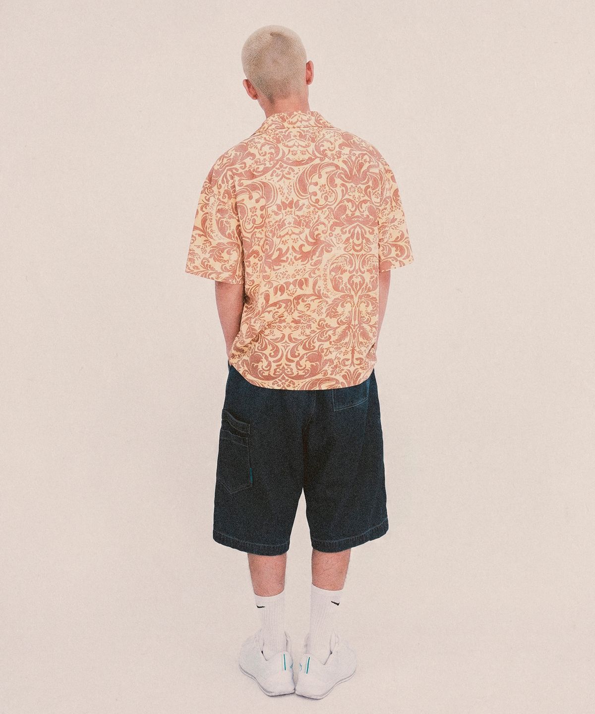 나인넛츠(NINENUTS) 실키 에스닉 오픈카라 셔츠_yellow