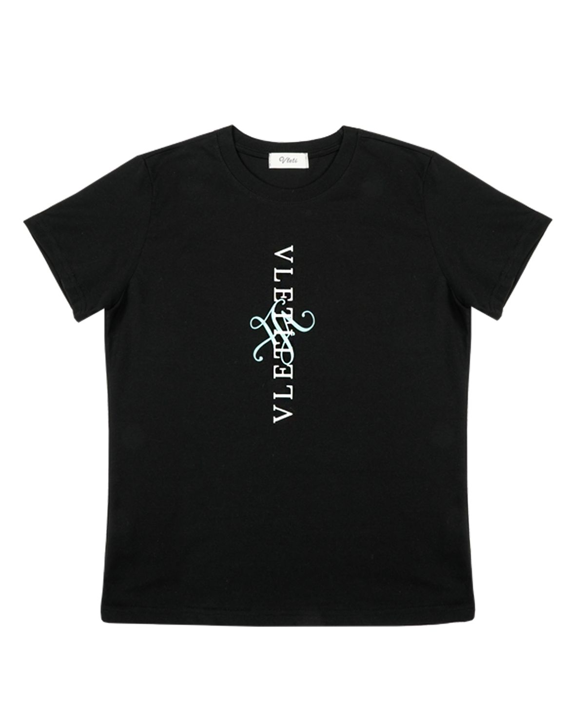 블레티(VLETI) Signature Logo Cotton T-shirt (black)