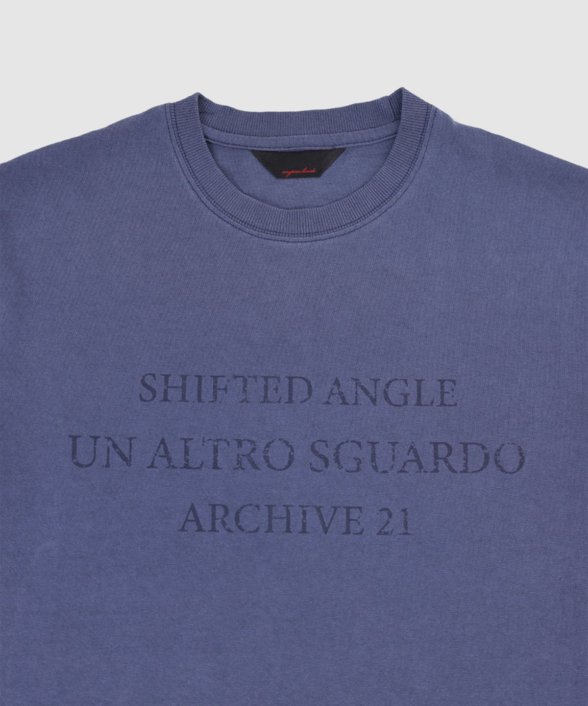 애니타임로릭(ANYTIME LOREAK) SEDUM WASHED HALF T-SHIRT - VINTAGE BLUE