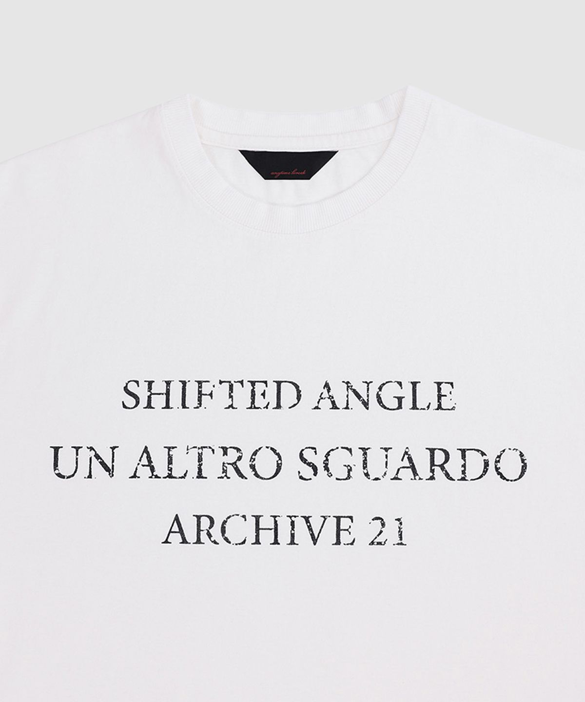 애니타임로릭(ANYTIME LOREAK) SEDUM WASHED HALF T-SHIRT - WHITE