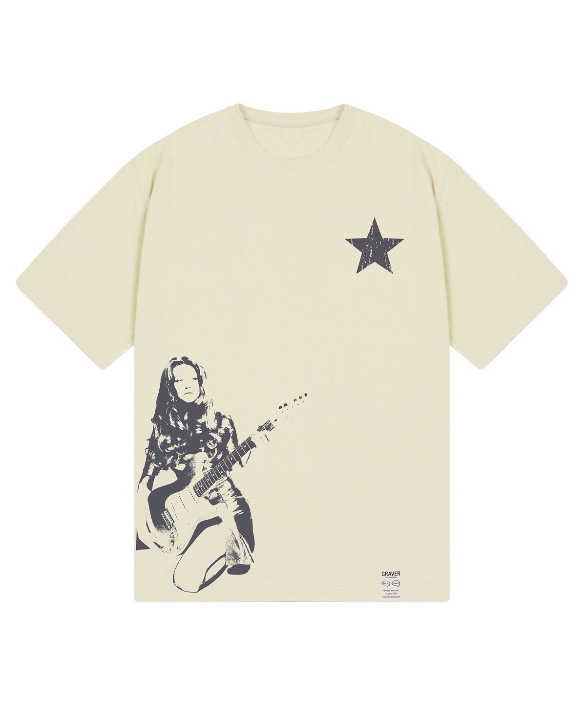 그레이버 오디너리(GRAVER ORDINARY) [ODNR UNISEX]STAR1 반팔 티셔츠_2color