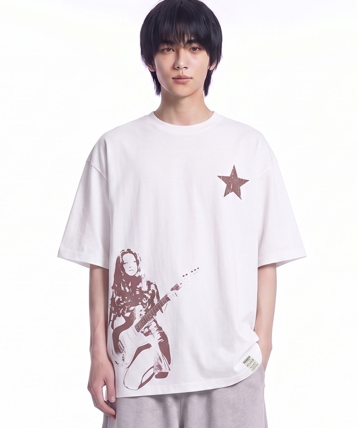 그레이버 오디너리(GRAVER ORDINARY) [ODNR UNISEX]STAR1 반팔 티셔츠_2color