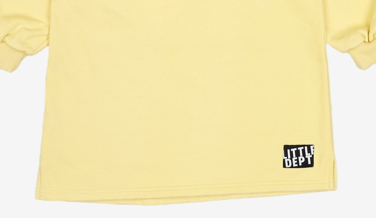 리틀뎁(LITTLE DEPT) LDPT 기모 후드 원피스 Yellow S