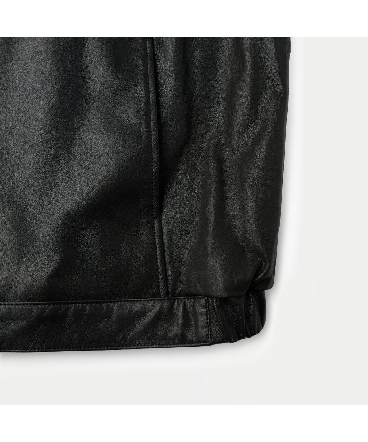커스텀멜로우(CUSTOMELLOW) Black Leather Hood Jacket CWUDA26511BKX