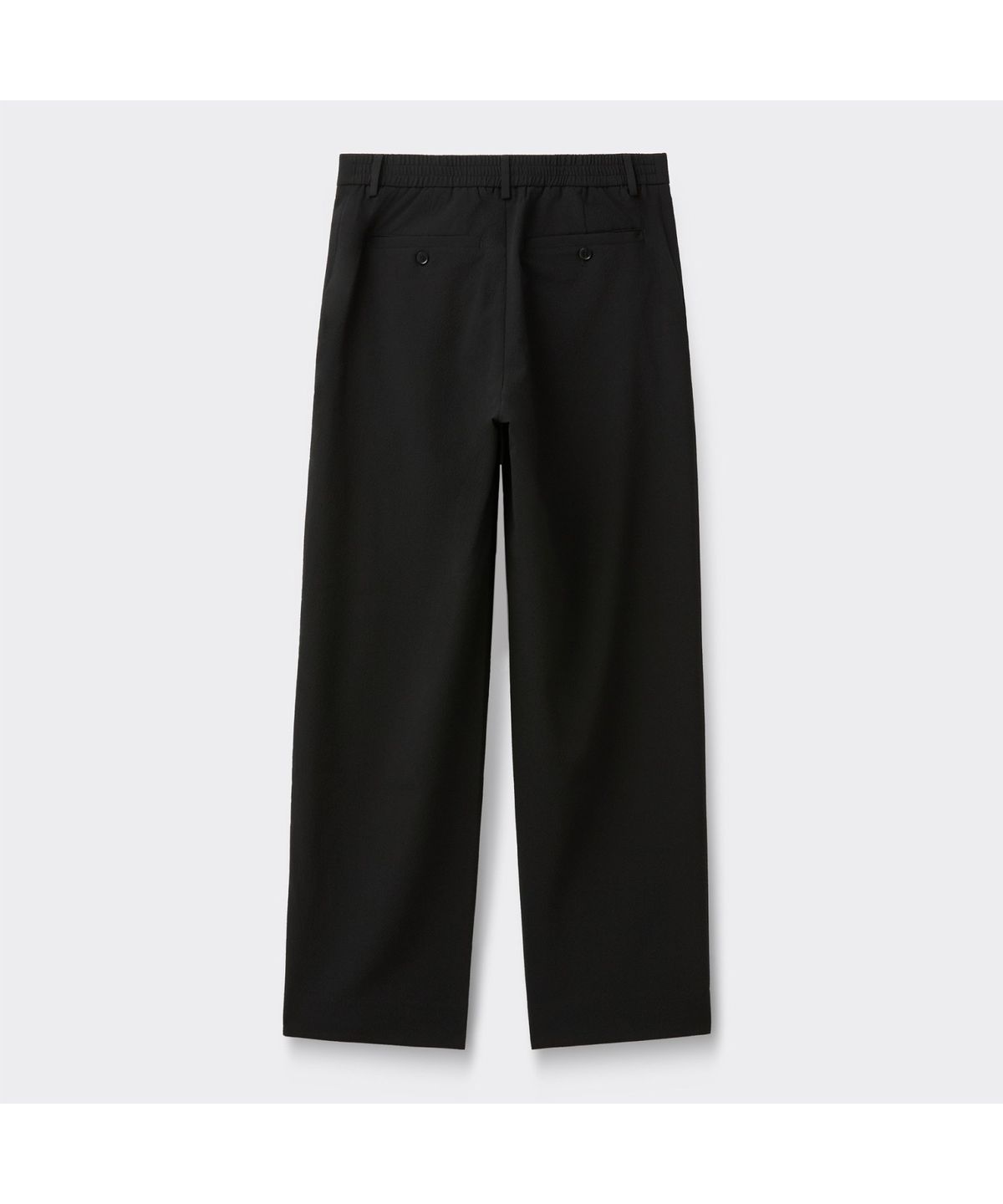 커스텀멜로우(CUSTOMELLOW) Black Loose Fit Seersucker Pants CWPAM26324BKX