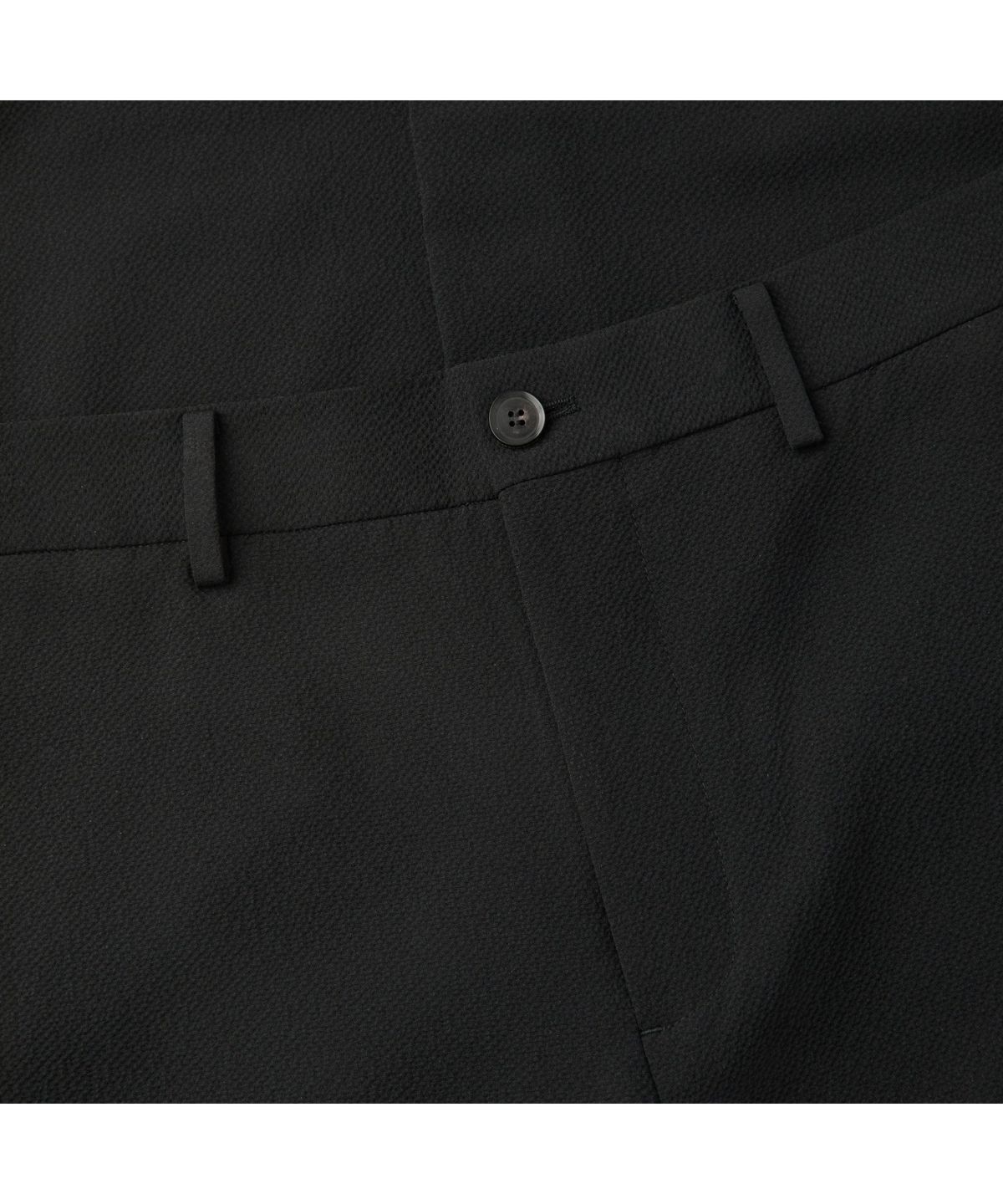 커스텀멜로우(CUSTOMELLOW) Black Loose Fit Seersucker Pants CWPAM26324BKX
