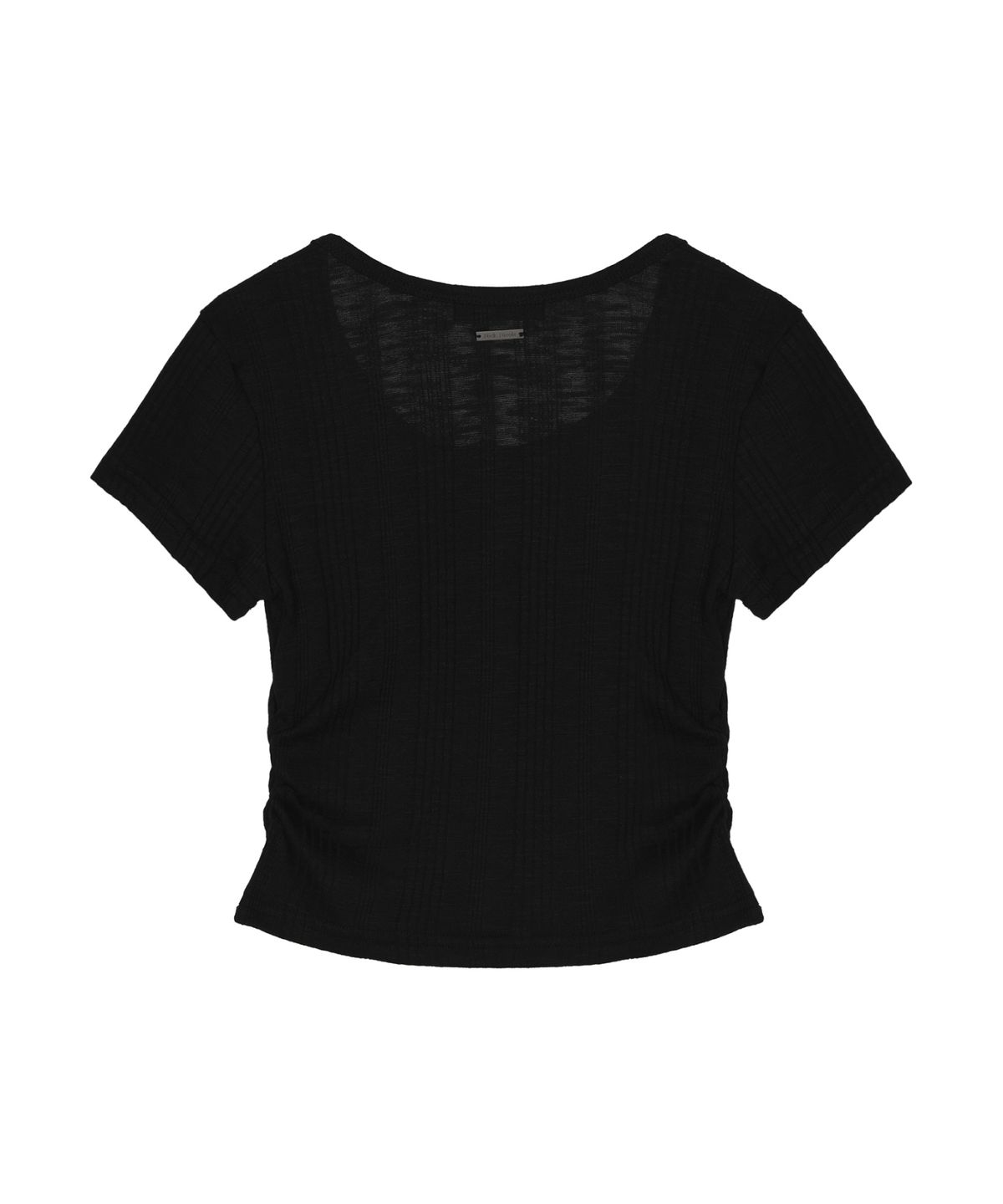 닉앤니콜(NICK&NICOLE) HENLEY NECK BUTTON TOP_BLACK