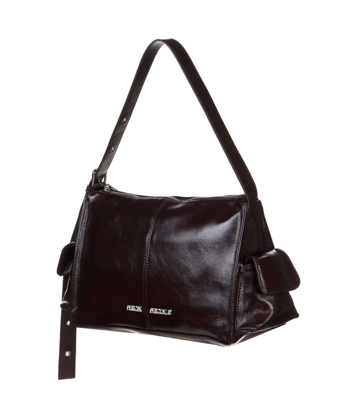 닉앤니콜(NICK&NICOLE) SIDE POCKET SHOULDER BAG_BROWN