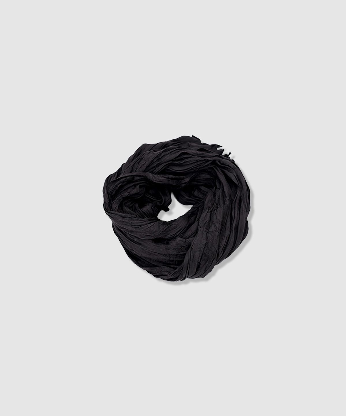 애니타임로릭(ANYTIME LOREAK) AGAVE WRINKLE SCARF - BLACK