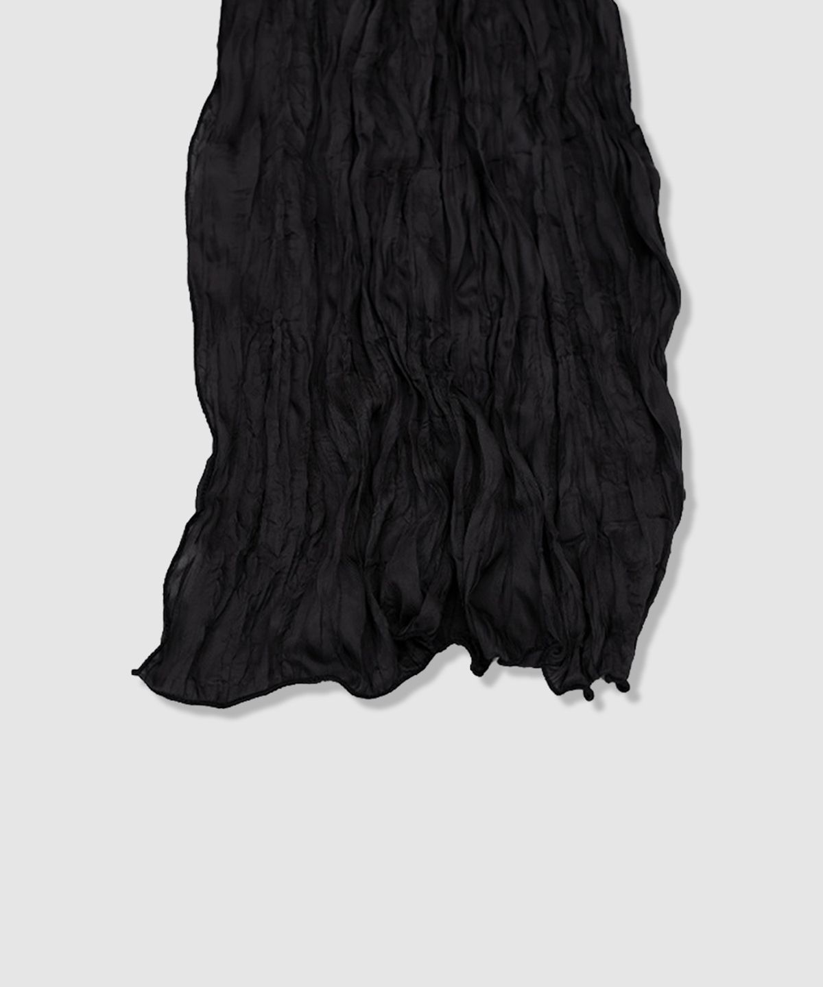 애니타임로릭(ANYTIME LOREAK) AGAVE WRINKLE SCARF - BLACK