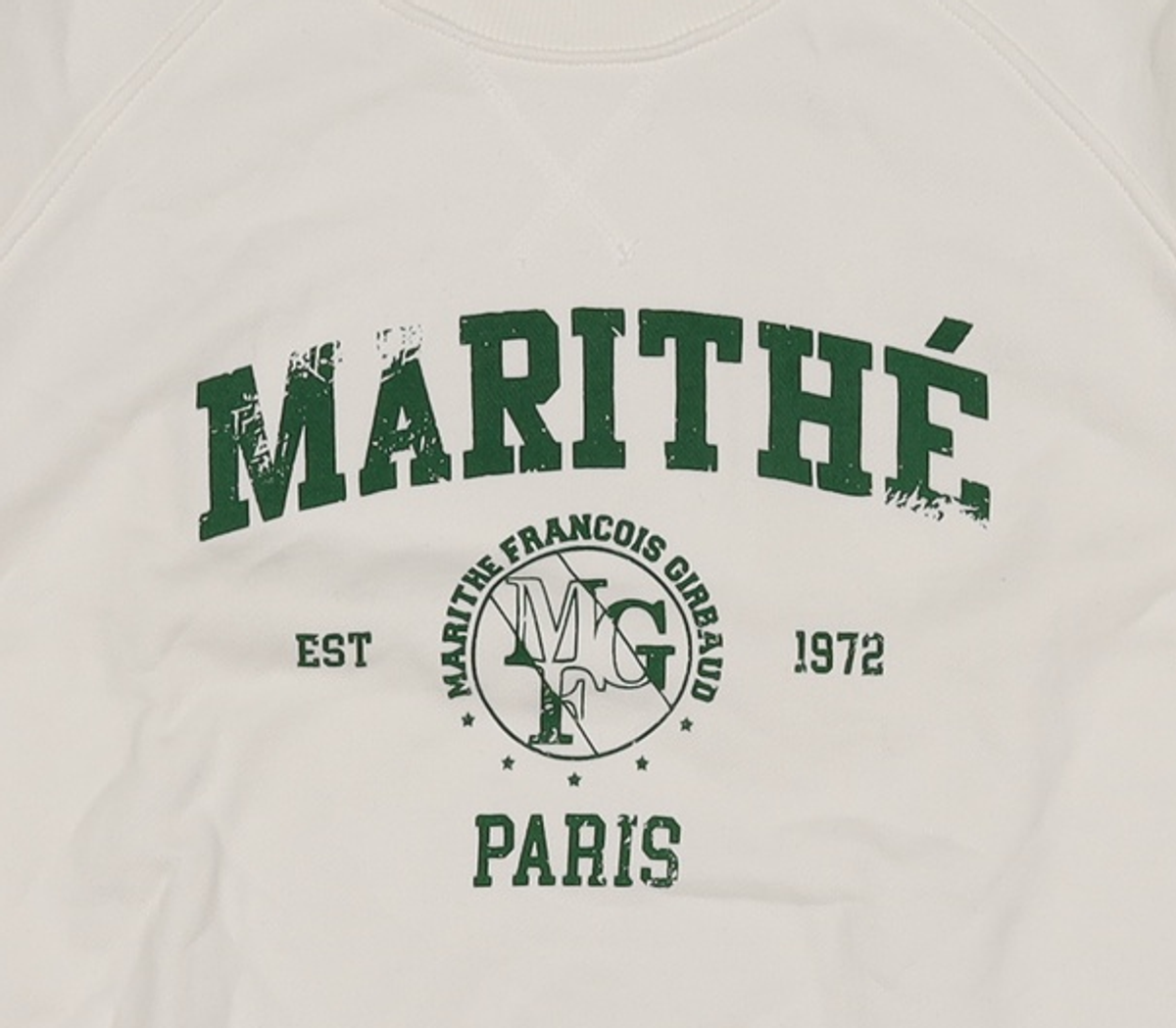 마리떼 프랑소와 저버(MARITHÉ + FRANҪOIS GIRBAUD) W VINTAGE COLLEGE LOGO SWEAT TEE off white S