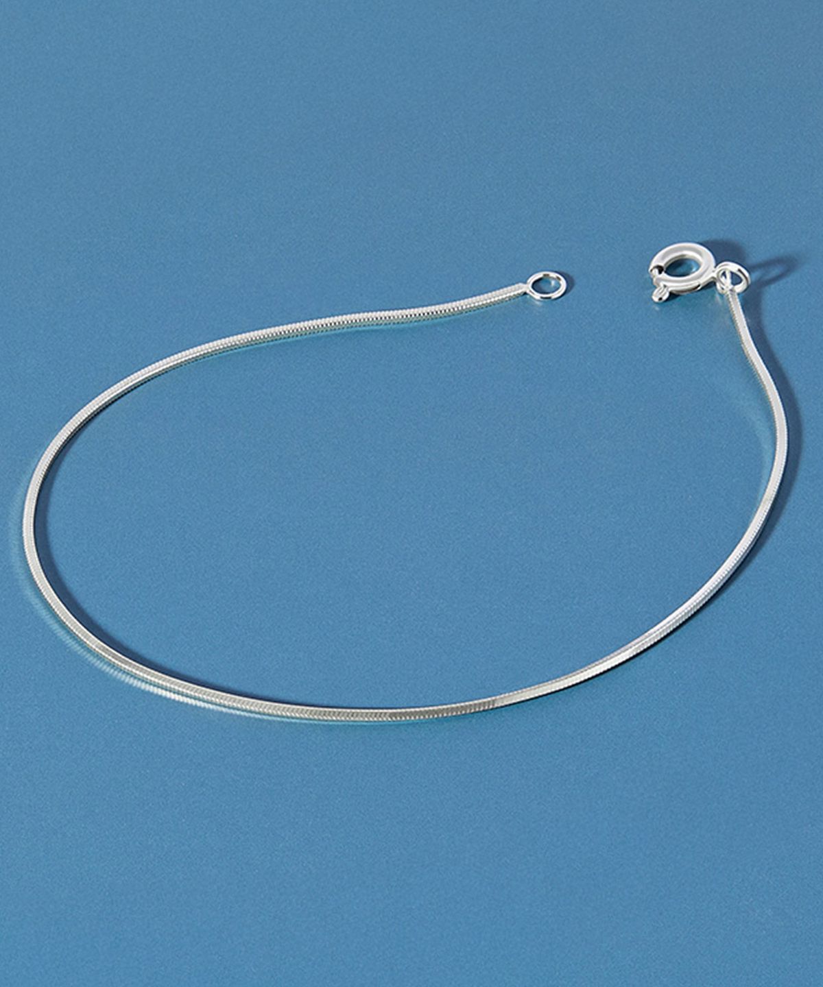 엘렌쥬얼리(HELENE JEWELRY) 실버 Silver 925 신 사각 체인 은 팔찌