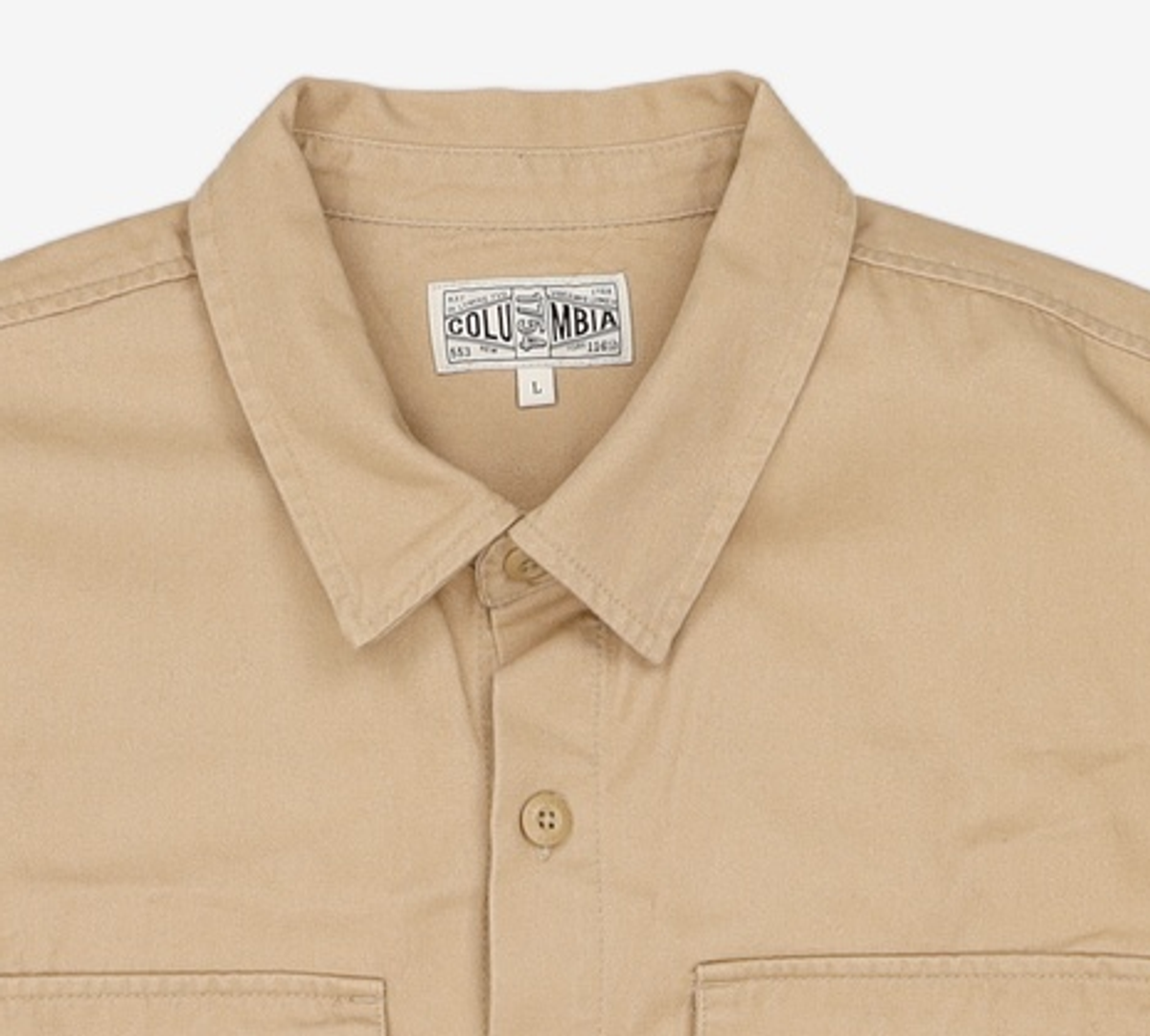 컬럼비아 유니버시티(COLUMBIA UNIVERSITY) SL-LABEL TWO POCKET COTTON SHIRTS 헤리티지베이지 L
