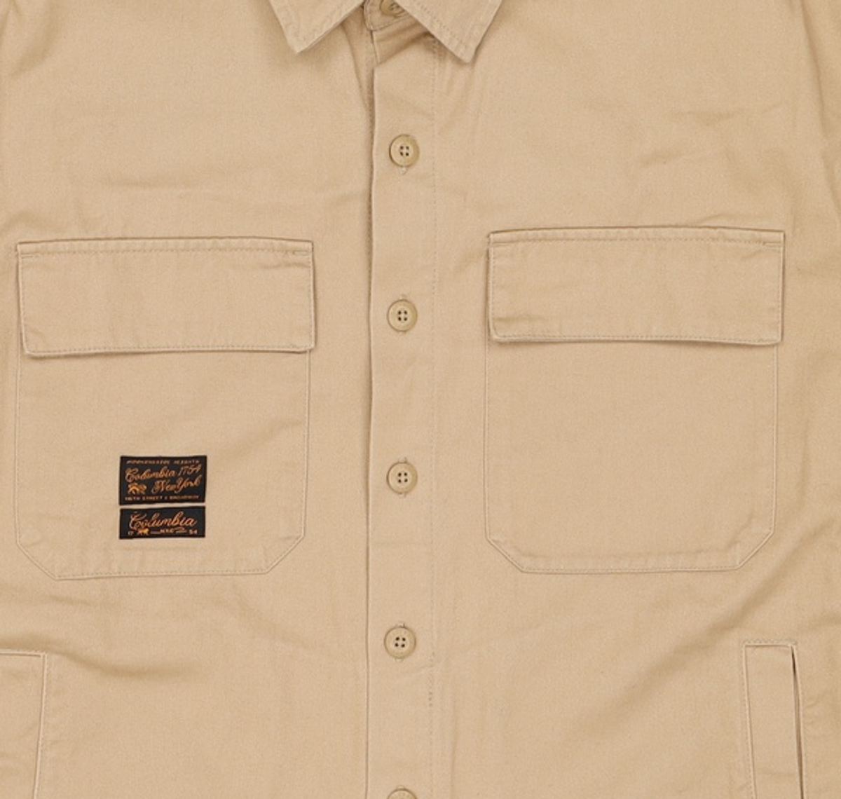 컬럼비아 유니버시티(COLUMBIA UNIVERSITY) SL-LABEL TWO POCKET COTTON SHIRTS 헤리티지베이지 L