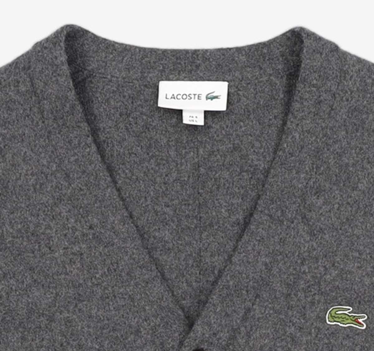 라코스테(LACOSTE) 남성 베이직 방모 와이넥 가디건 AH360E-52N EL6 105