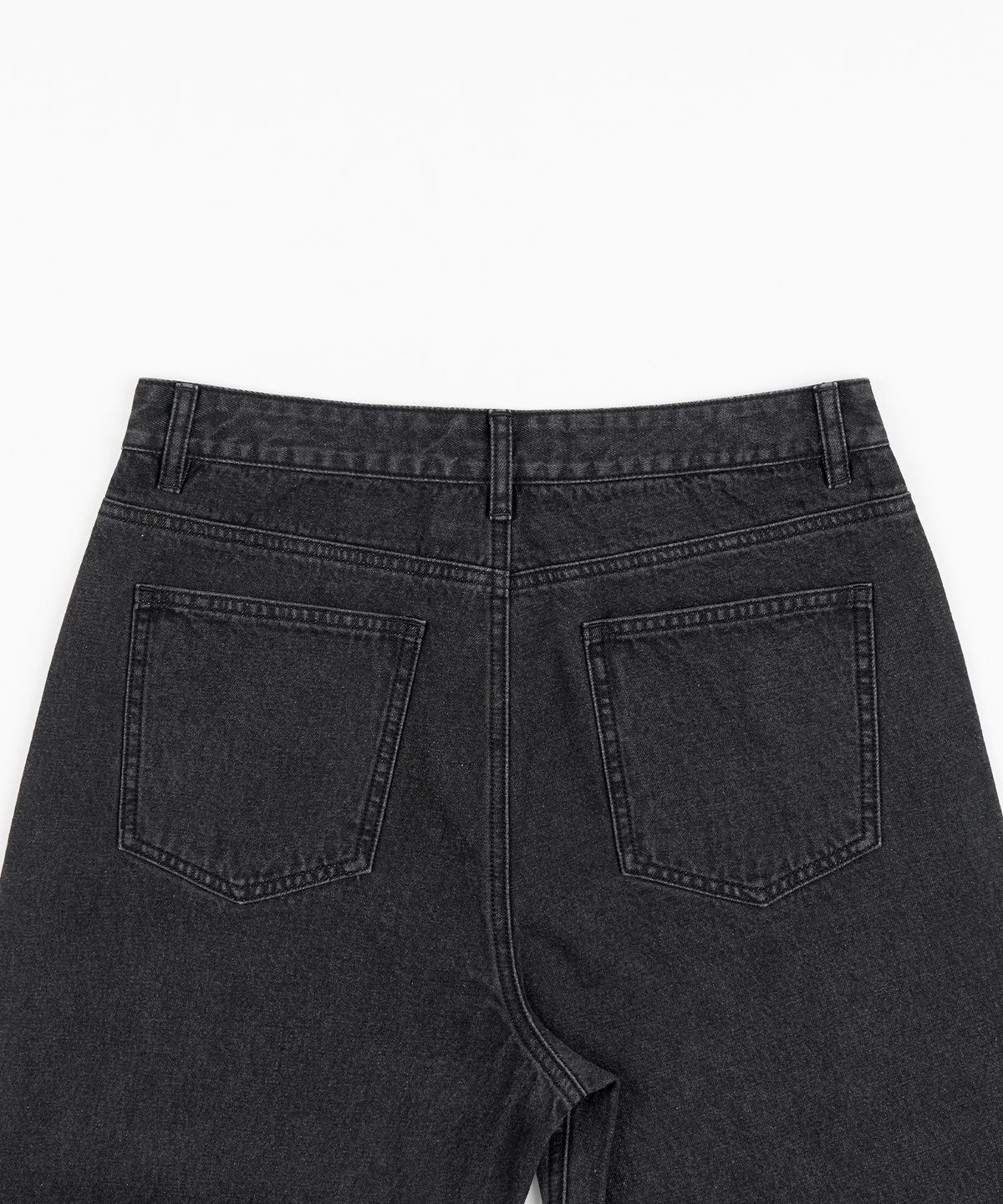 토피(TOFFEE) 루즈 커브드 데님 팬츠 (BLACK)