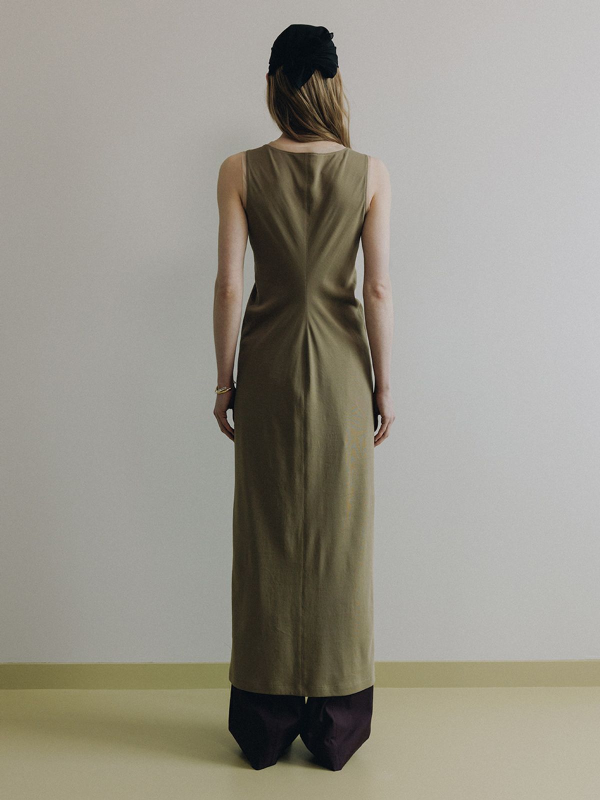 루에브르(LOEUVRE) Draped Sleeveless Maxi Dress SW6MO712-96