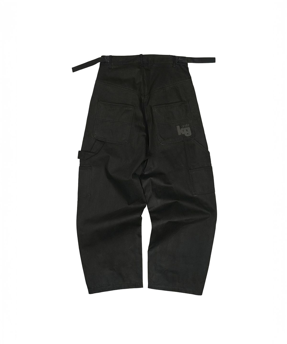 그레일즈(GRAILZ) [GRAILZ X KOIN SEOUL] CARPENTER RAW PANTS [COATED BLACK]