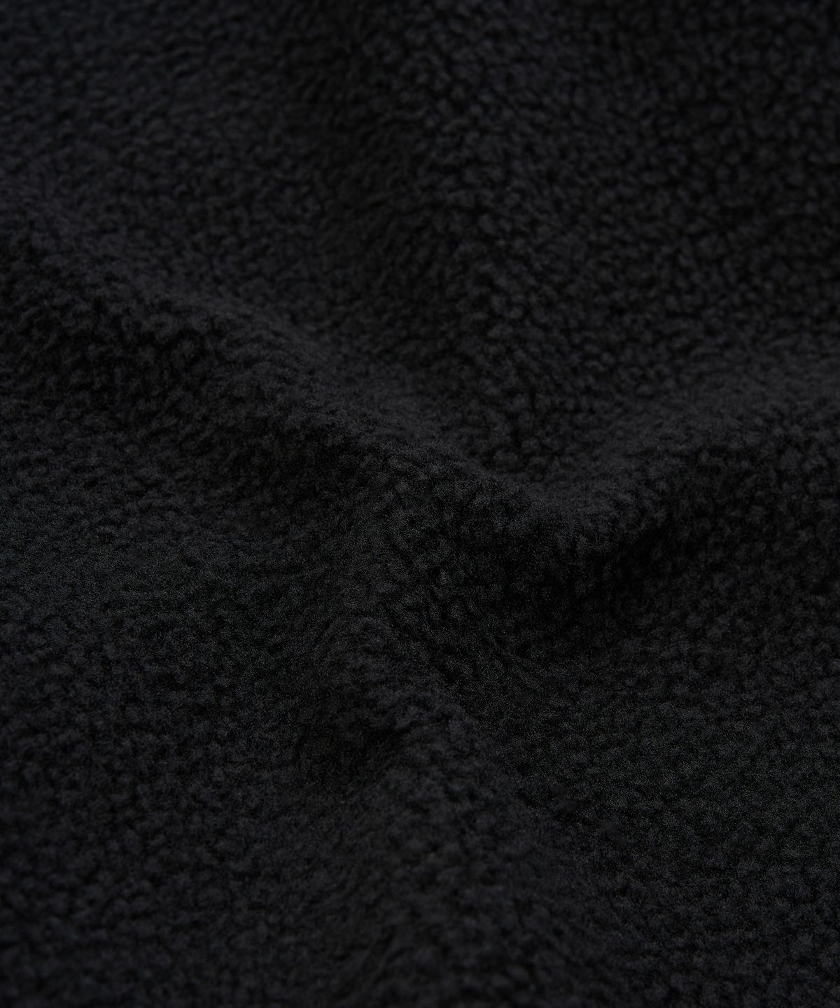 토피(TOFFEE) 플리스 하프 후드 집업 (BLACK)