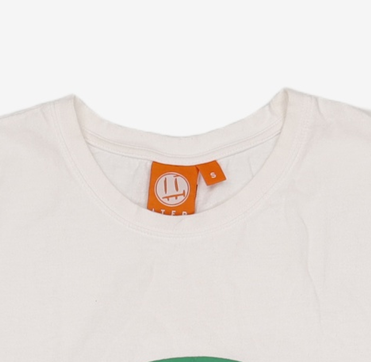 잇터(ITER) [FACE LINE] BIG FACE T-SHIRTS_WHITE/GREEN S