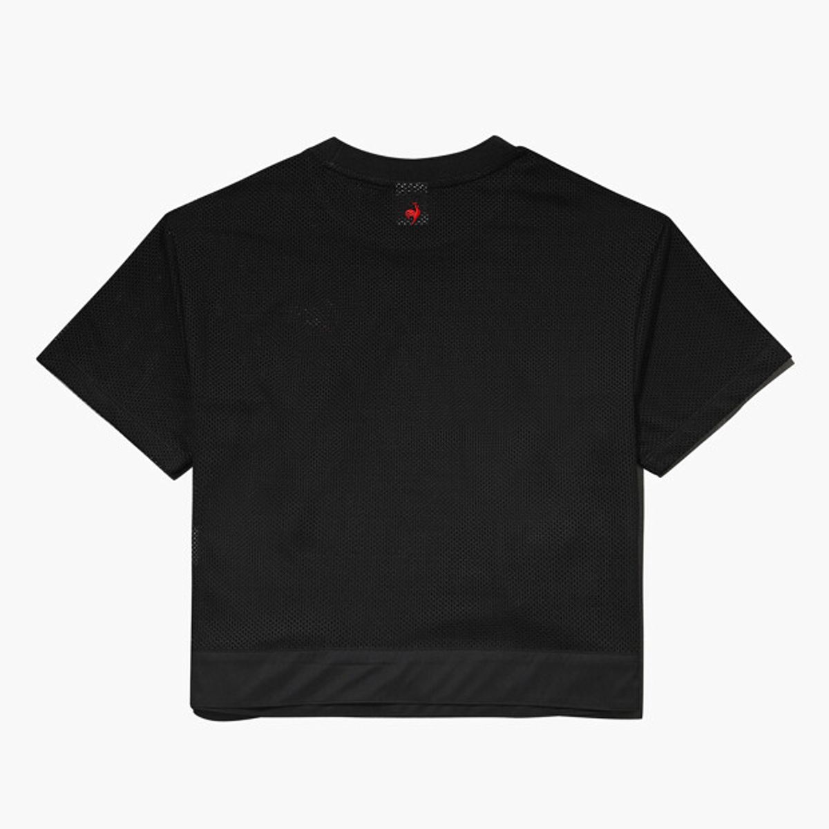 르꼬끄 골프(LECOQ GOLF) 여성 메쉬 커버업 반팔 티셔츠 _BLCK GR222LRS61