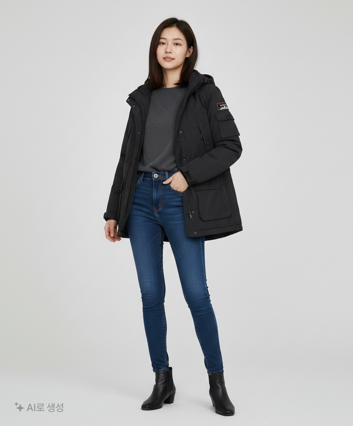 니(NII) 하프 패딩/하프 헤비 아우터 90
