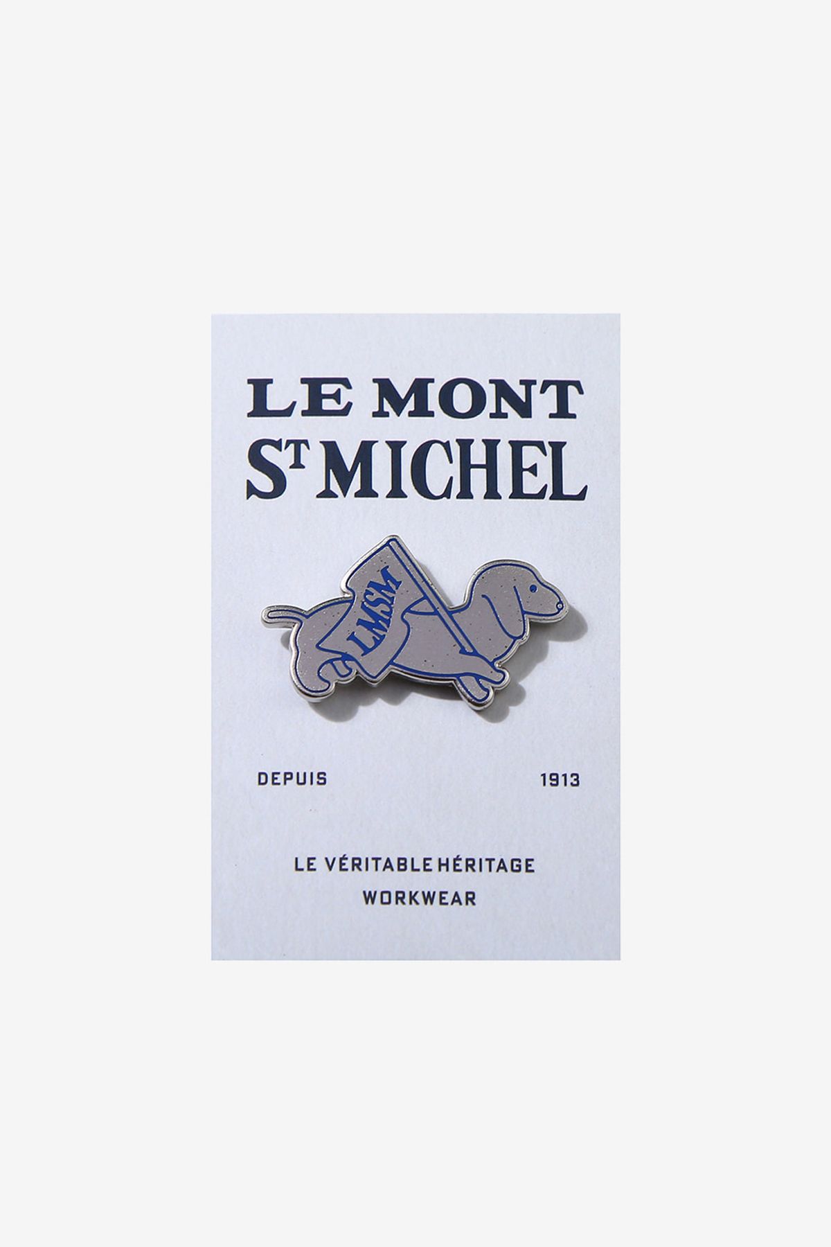 르몽생미셸(LE MONT ST MICHEL) LMSM Logo Puppy Badge
