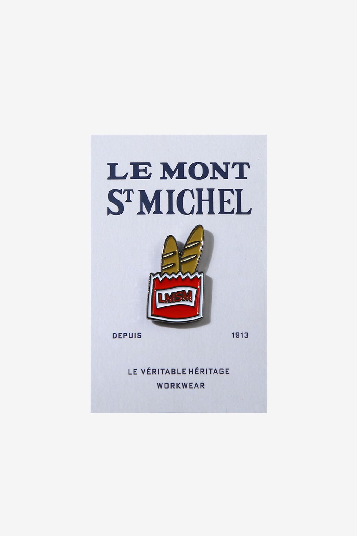 르몽생미셸(LE MONT ST MICHEL) LMSM Logo Baguette Badge