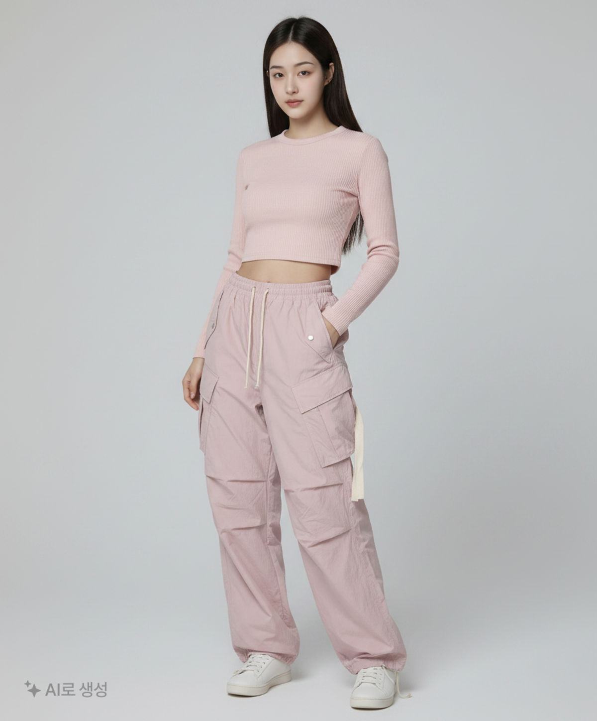 에이카화이트(AECA) CARGO PARACHUTE PANTS-PINK S