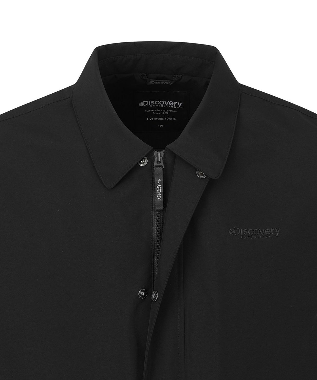 디스커버리 익스페디션(DISCOVERY EXPEDITION) 남성 카라형 커뮤트 자켓 (BLACK)