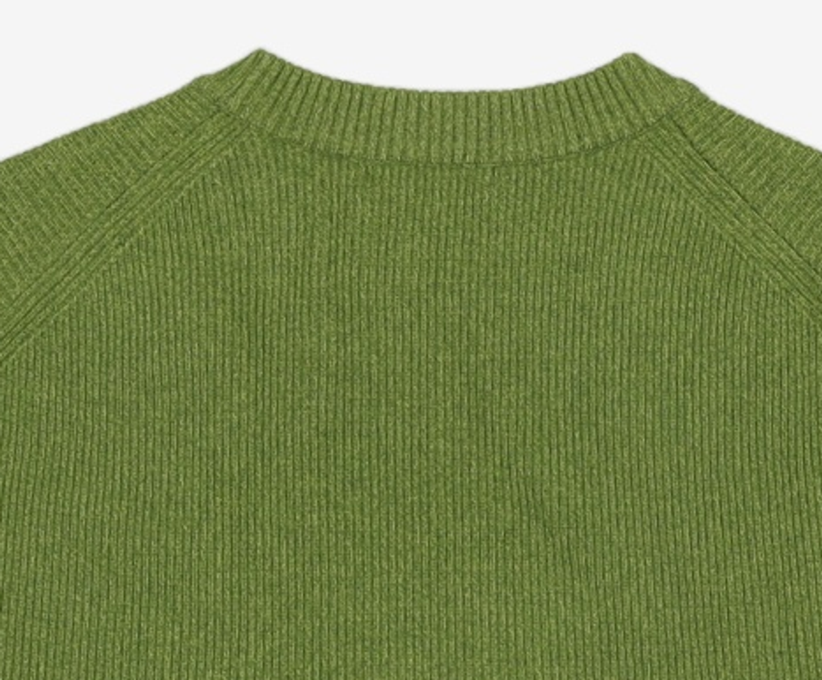 인사일런스(INSILENCE) 벌룬핏 크루넥 니트 OLIVE GREEN M