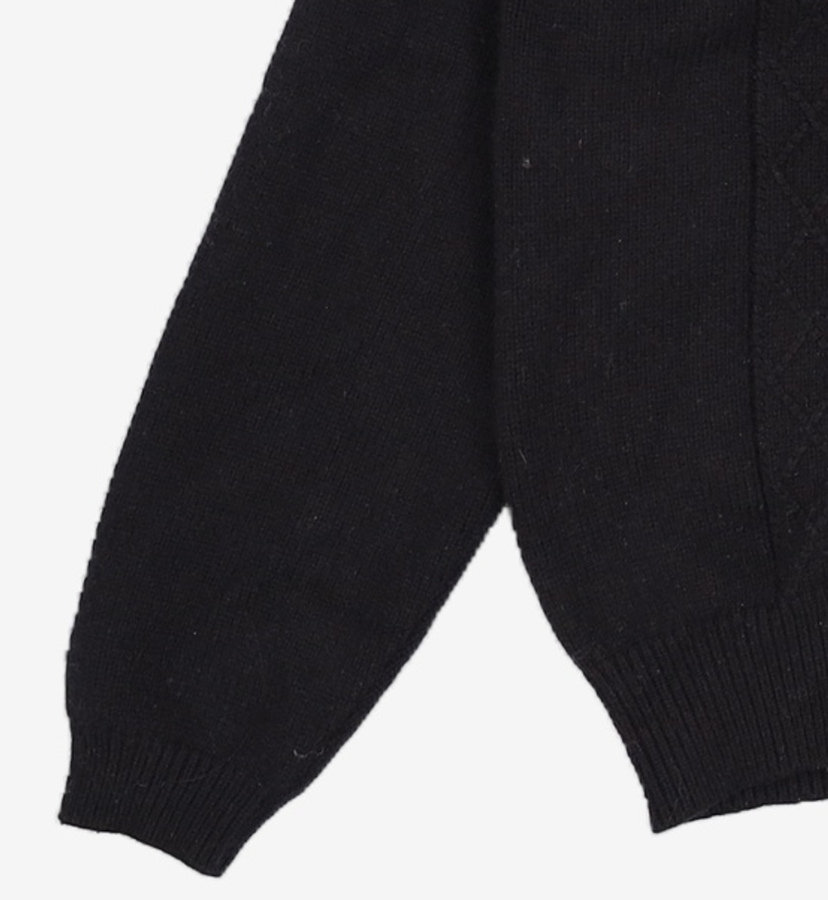 오헤시오(OHESHIO) ROUND COLLAR JACQUARD CARDIGAN, BLACK FREE