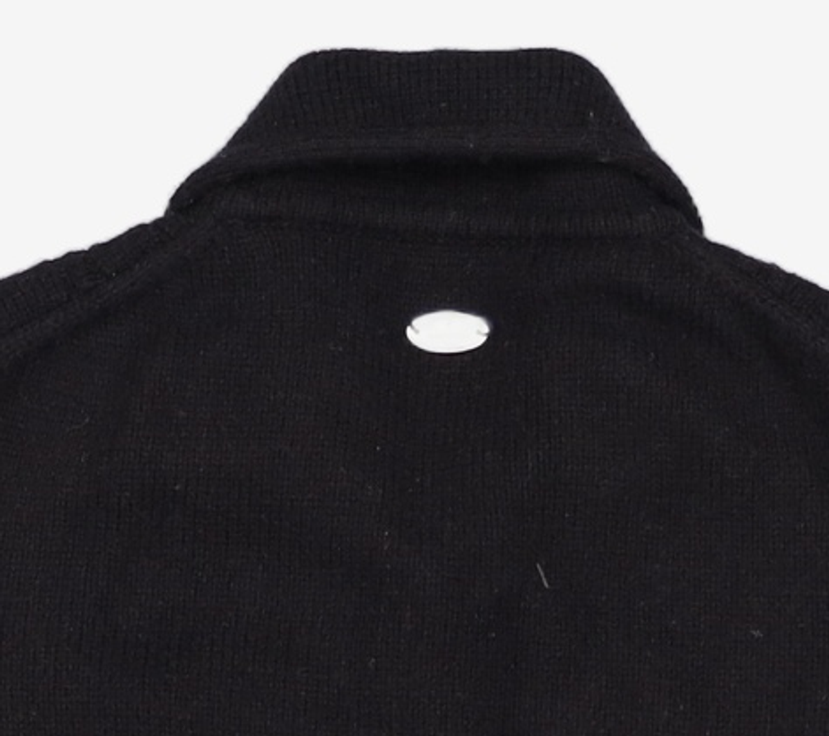 오헤시오(OHESHIO) ROUND COLLAR JACQUARD CARDIGAN, BLACK FREE