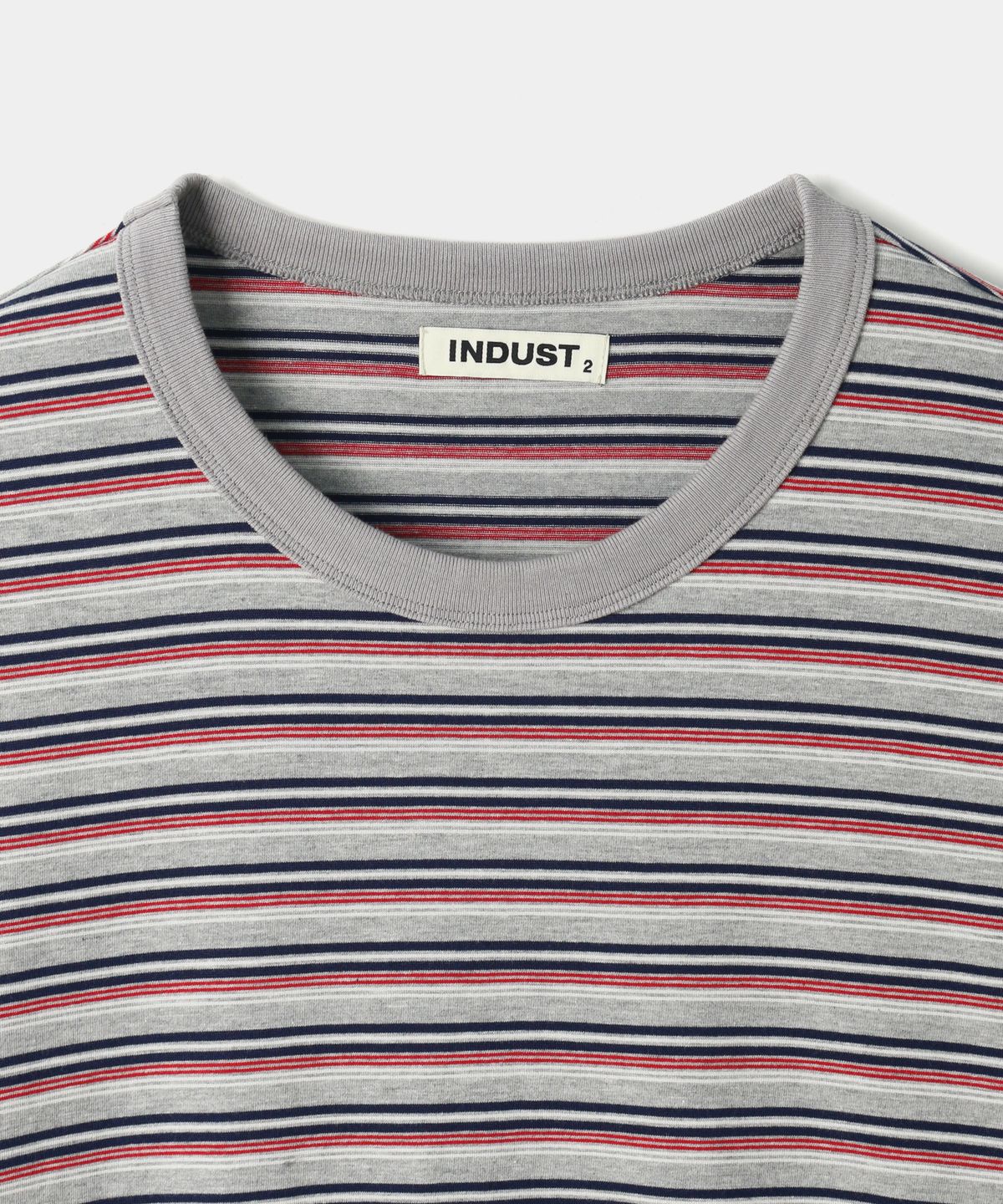 인더스트(INDUST) 리오셀 스트라이프 하프 티셔츠_3COLOR