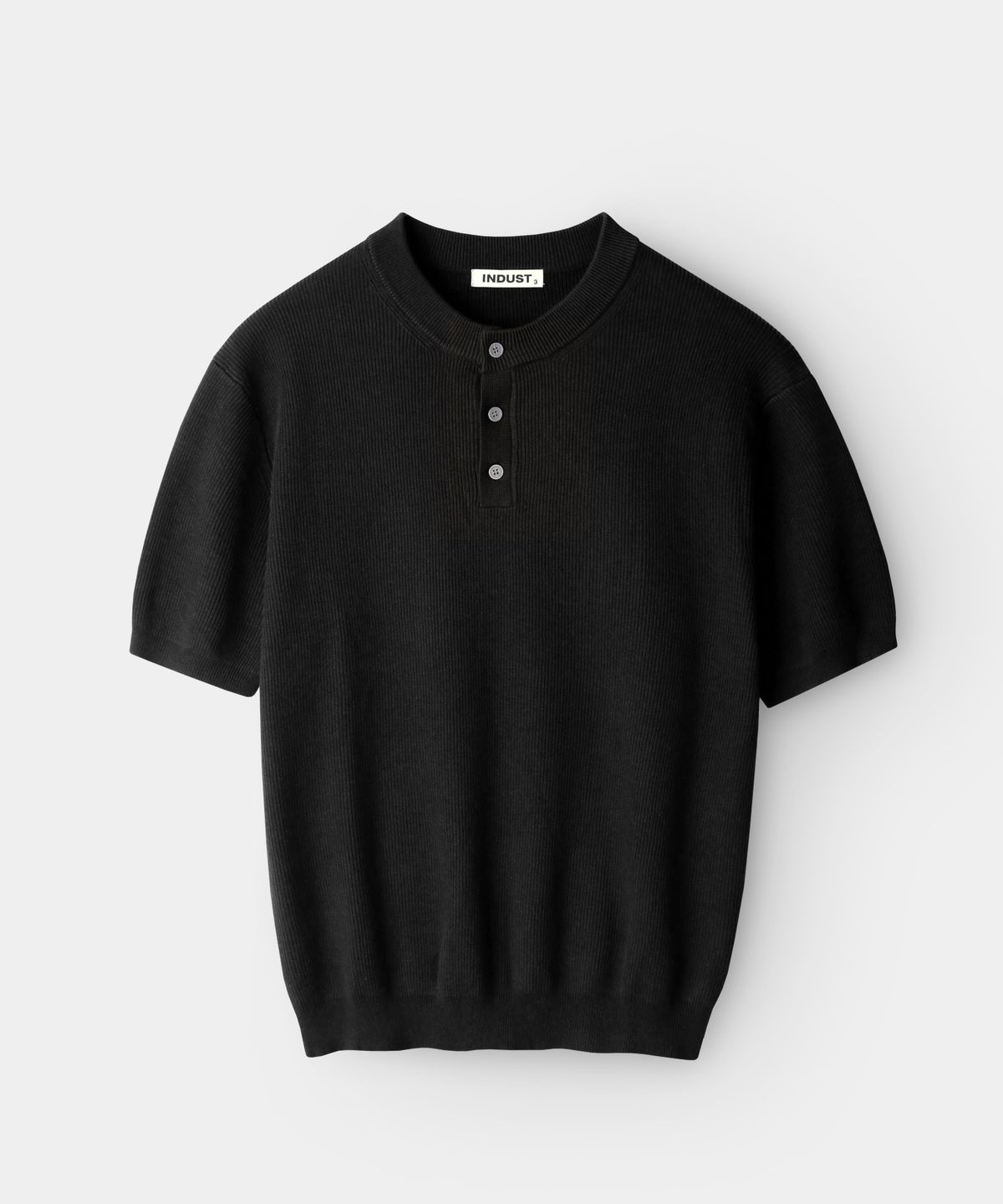 인더스트(INDUST) 크롭 머슬 헨리넥 하프니트_4COLOR