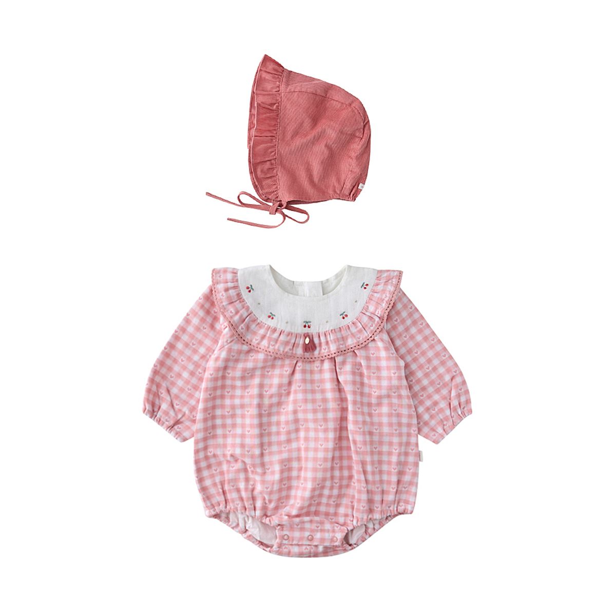 밍크뮤(MINKMUI) 쁘띠하트체크SET바디슈트 (35A12-604-06)