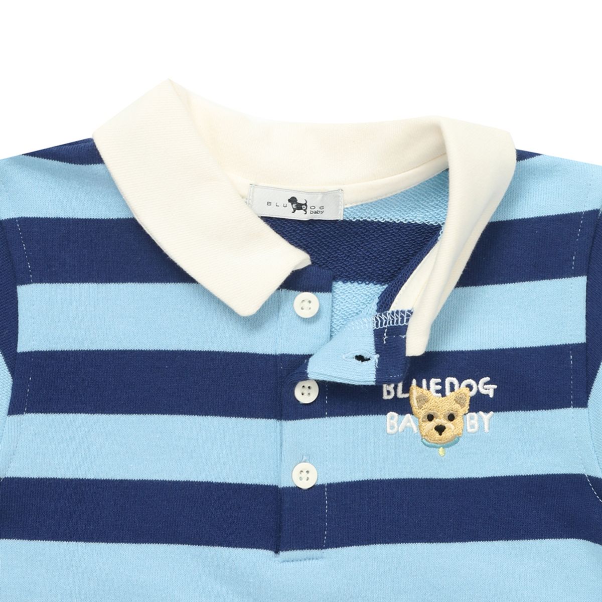 블루독 베이비(BLUEDOGBABY) 블루독 스트라이프 우주복 (45A19-600-01)
