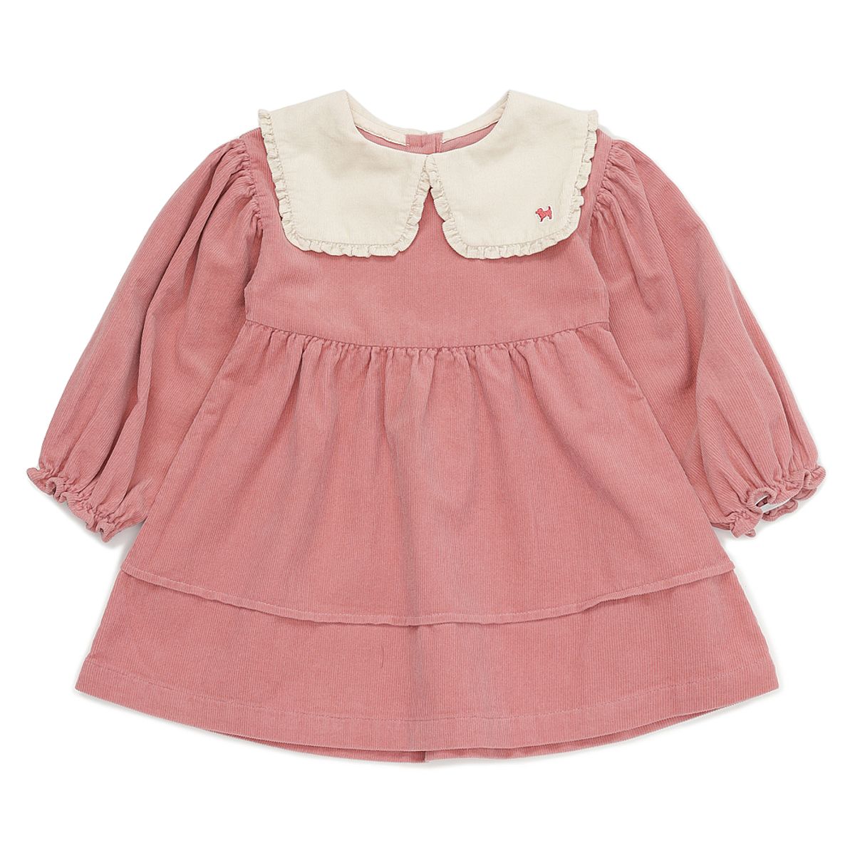 블루독 베이비(BLUEDOGBABY) 코듀로이 빅카라 핀턱 드레스 (45A14-400-03)