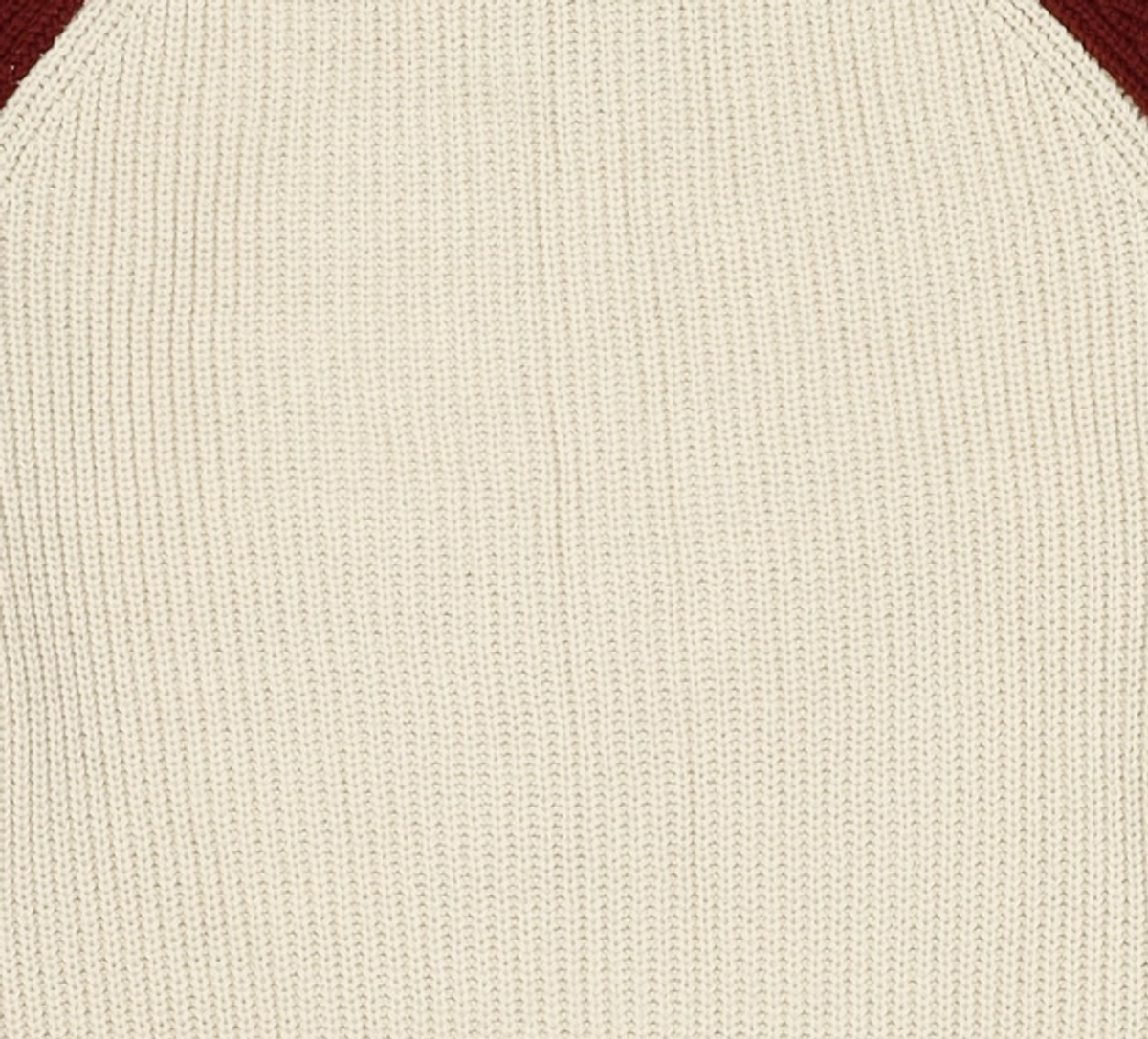 어반디타입(URBANDTYPE) 컬러 블록 래글런 니트_버건디_KN124 S