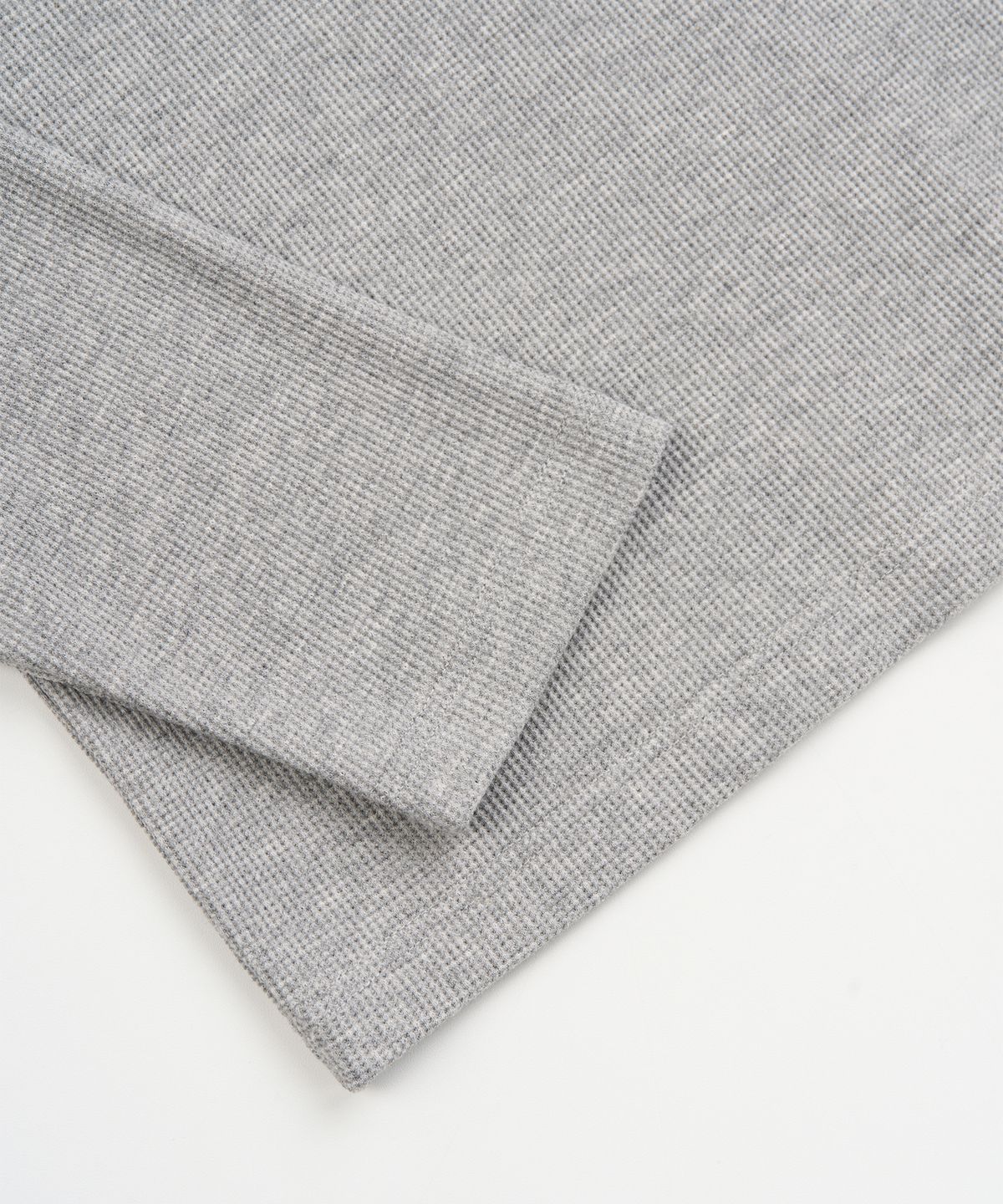 토피(TOFFEE) 와플 하이넥 후드 롱 슬리브 (GREY)