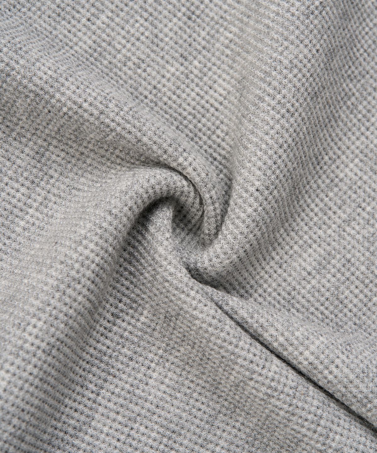 토피(TOFFEE) 와플 하이넥 후드 롱 슬리브 (GREY)