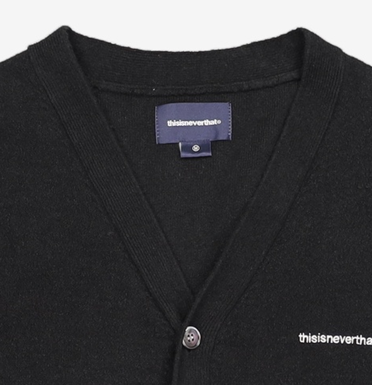 디스이즈네버댓(THISISNEVERTHAT) T-Logo Boucle Cardigan Black M