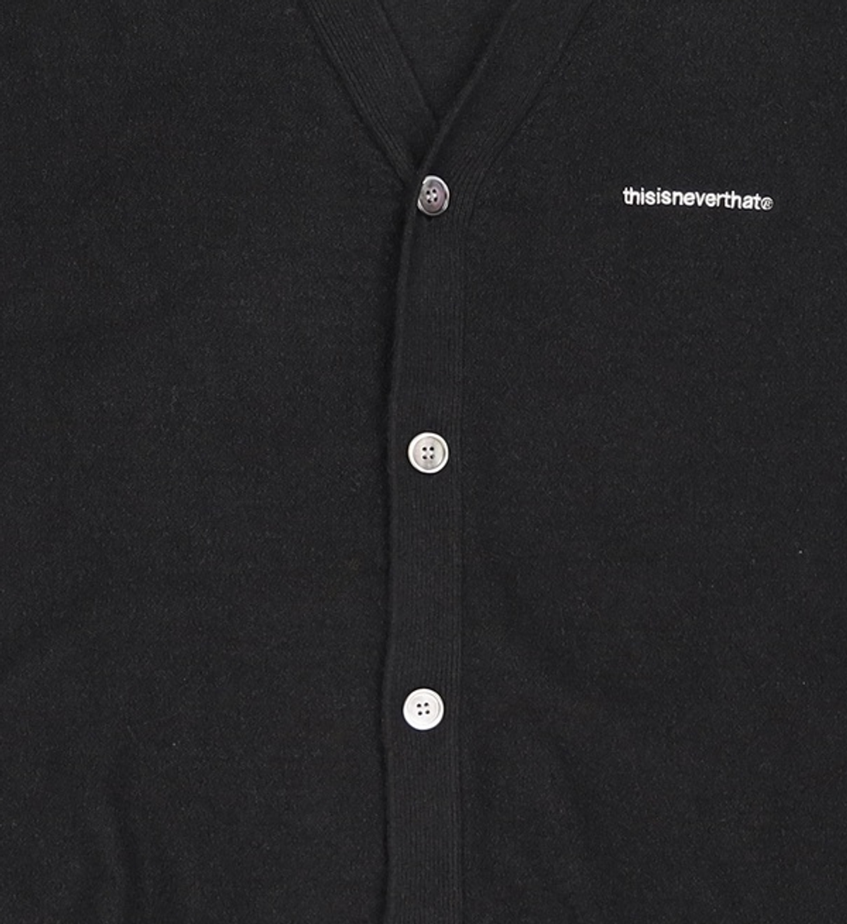 디스이즈네버댓(THISISNEVERTHAT) T-Logo Boucle Cardigan Black M