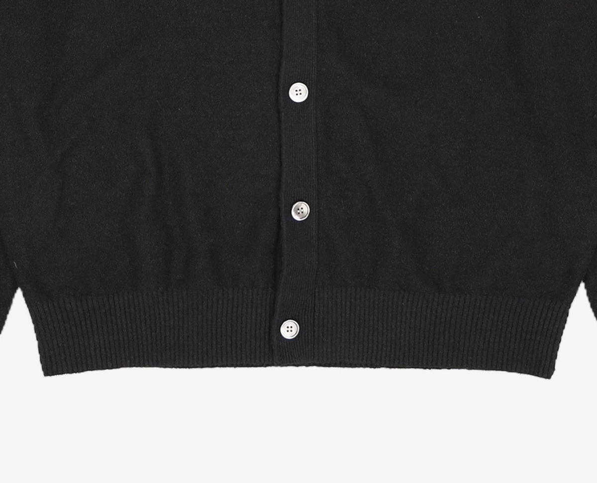 디스이즈네버댓(THISISNEVERTHAT) T-Logo Boucle Cardigan Black M