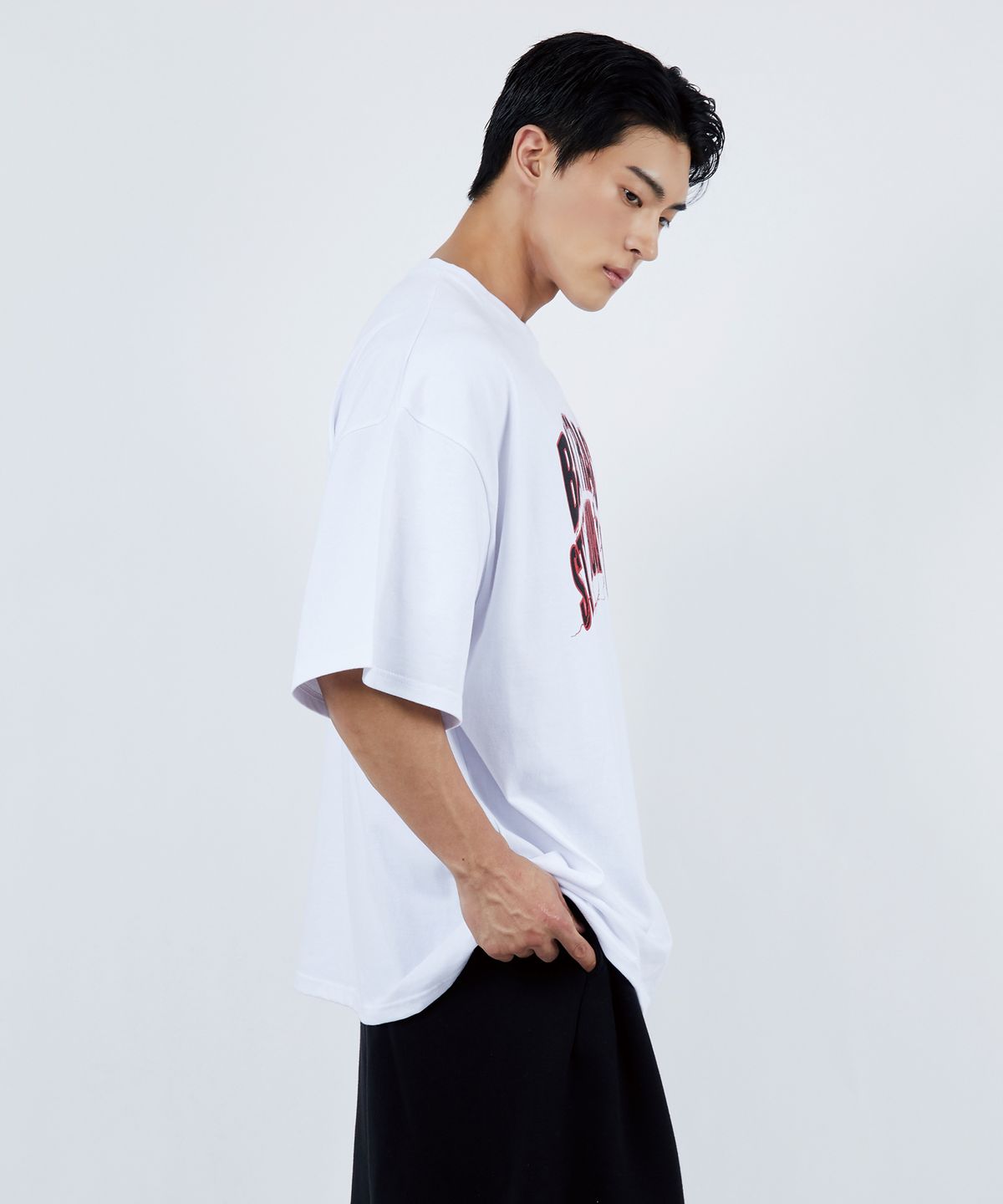 베트랙트(BATTRACT) 일레트로닉 애니웨이 오버핏 반팔티 [WHITE]