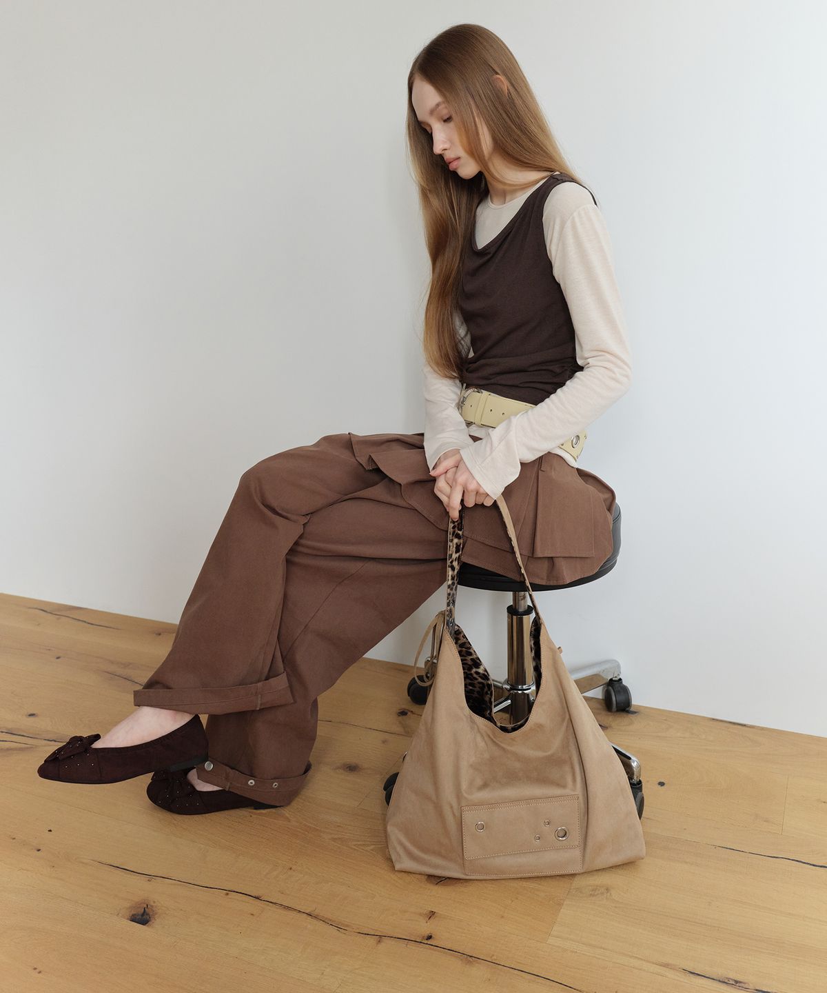 질바이질스튜어트(JILL BY JILLSTUART) [벨리] 리본 스터드 플랫슈즈 - 2colors